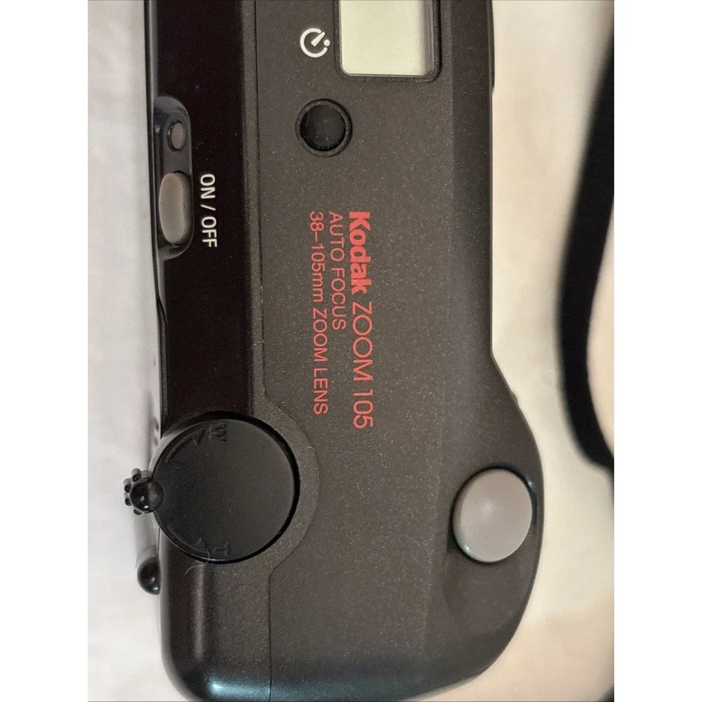 Kodak Star Zoom 105 35mm Film Camera Black 38-105mm Ektanar Lens Vintage